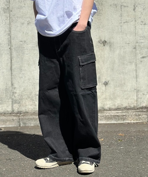 VISION STREET WEAR ルーズデニムカーゴパンツ（カーゴパンツ）｜VISION STREET WEAR（ヴィジョンストリートウェア）