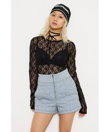 LAGUA GEM RIB KNIT ショートパンツ　ラグアジェム LAGUA GEM | RIB KNIT ショートパンツ (ショートパンツ ) |SHEL