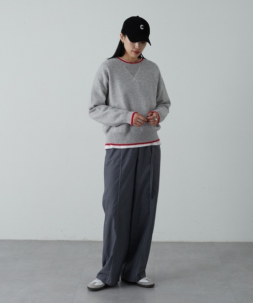 COLONY 2139(コロニートゥーワンスリーナイン)の「杢配色ガゼットニットプルオーバー(ニット/セーター・レディース・グレー/チャコールグレー/ピンク・FREE)」の8枚目の写真