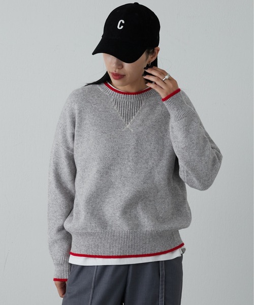 COLONY 2139(コロニートゥーワンスリーナイン)の「杢配色ガゼットニットプルオーバー(ニット/セーター・レディース・グレー/チャコールグレー/ピンク・FREE)」の7枚目の写真