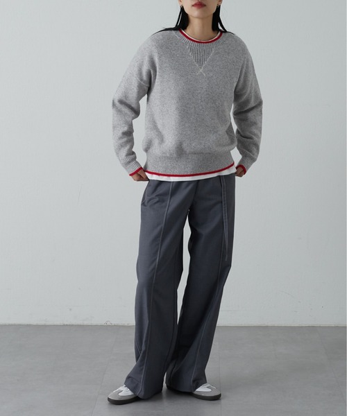 COLONY 2139(コロニートゥーワンスリーナイン)の「杢配色ガゼットニットプルオーバー(ニット/セーター・レディース・グレー/チャコールグレー/ピンク・FREE)」の10枚目の写真