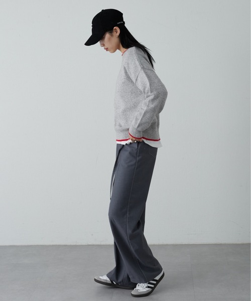 COLONY 2139(コロニートゥーワンスリーナイン)の「杢配色ガゼットニットプルオーバー(ニット/セーター・レディース・グレー/チャコールグレー/ピンク・FREE)」の12枚目の写真