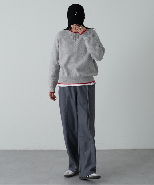 COLONY 2139(コロニートゥーワンスリーナイン)の「杢配色ガゼットニットプルオーバー(ニット/セーター・レディース・グレー/チャコールグレー/ピンク・FREE)」の11枚目の写真