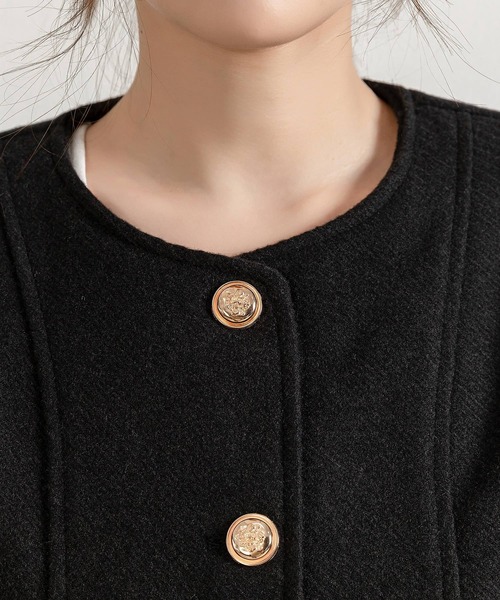 【セール】レディース さらりと羽織れるクラシカルノーカラージャケット（ノーカラージャケット）｜DAY CLOSET（デイ クローゼット）