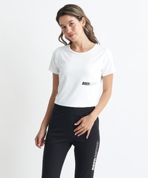 BRB S/S TEE/ロキシー速乾UVカット付きワンポイントロゴクロップドTシャツ
