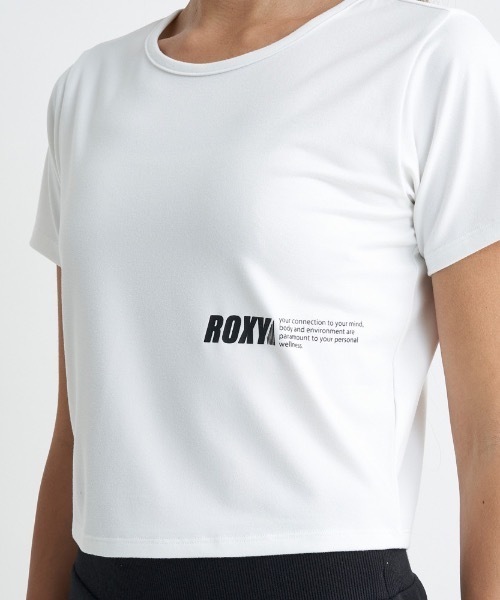ROXY(ロキシー)の「BRB S/S TEE/ロキシー速乾UVカット付きワンポイントロゴクロップドTシャツ(Tシャツ/カットソー・レディース・ブラック/パープル/ホワイト・LARGE/SMALL/MEDIUM)」の10枚目の写真