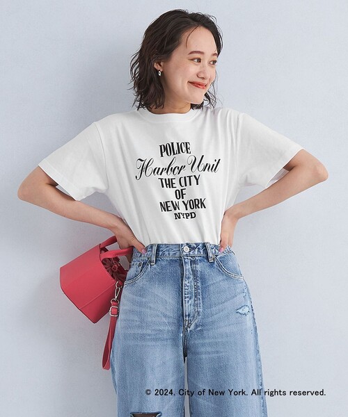 GOOD ROCK SPEED（グッドロックスピード）の「【別注】＜GOOD ROCK SPEED＞NYC ショートスリーブ プリント Tシャツ（Tシャツ/カットソー・レディース・オフホワイト/ブラック・FREE）」の2枚目の写真