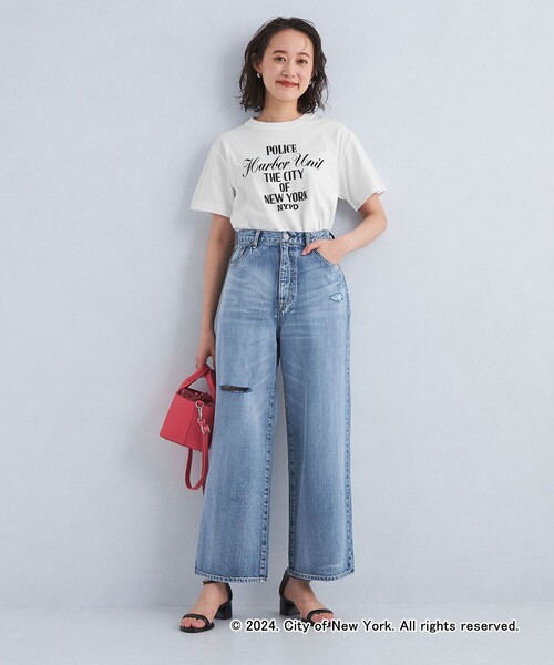 GOOD ROCK SPEED（グッドロックスピード）の「【別注】＜GOOD ROCK SPEED＞NYC ショートスリーブ プリント Tシャツ（Tシャツ/カットソー・レディース・オフホワイト/ブラック・FREE）」の3枚目の写真