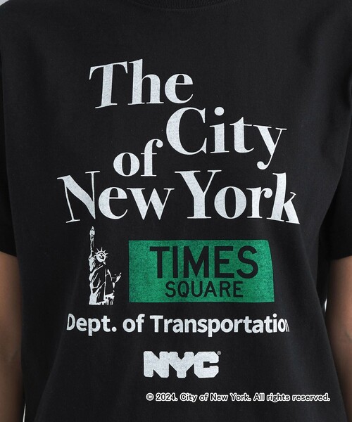 GOOD ROCK SPEED（グッドロックスピード）の「【別注】＜GOOD ROCK SPEED＞NYC ショートスリーブ プリント Tシャツ（Tシャツ/カットソー・レディース・オフホワイト/ブラック・FREE）」の6枚目の写真