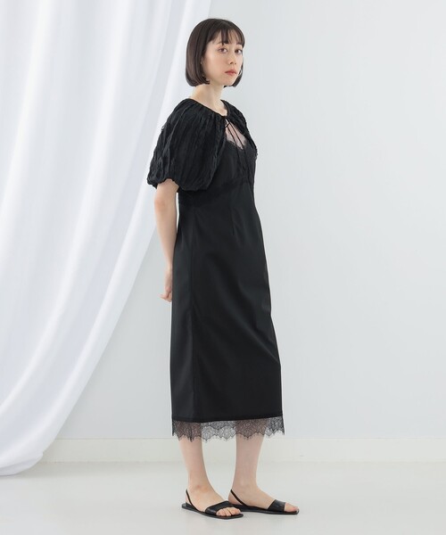 Ray BEAMS(レイビームス)の「Ray BEAMS / シフォン アーム ボレロ(シャツ/ブラウス・レディース・ブラック/オフホワイト・ONE SIZE)」の11枚目の写真