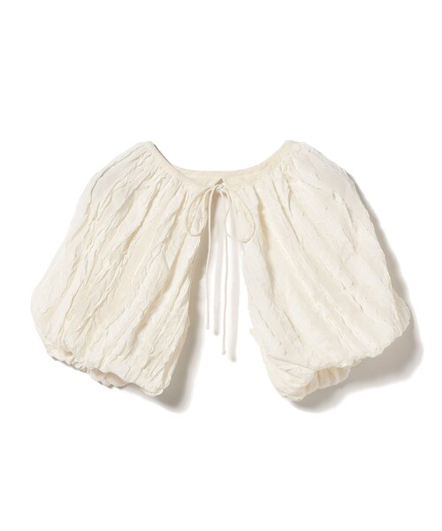 Ray BEAMS(レイビームス)の「Ray BEAMS / シフォン アーム ボレロ(シャツ/ブラウス・レディース・ブラック/オフホワイト・ONE SIZE)」の15枚目の写真
