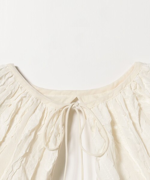 Ray BEAMS(レイビームス)の「Ray BEAMS / シフォン アーム ボレロ(シャツ/ブラウス・レディース・ブラック/オフホワイト・ONE SIZE)」の16枚目の写真