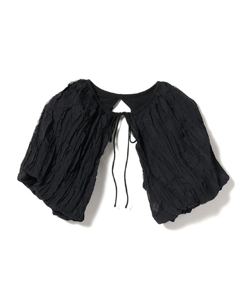 Ray BEAMS(レイビームス)の「Ray BEAMS / シフォン アーム ボレロ(シャツ/ブラウス・レディース・ブラック/オフホワイト・ONE SIZE)」の22枚目の写真
