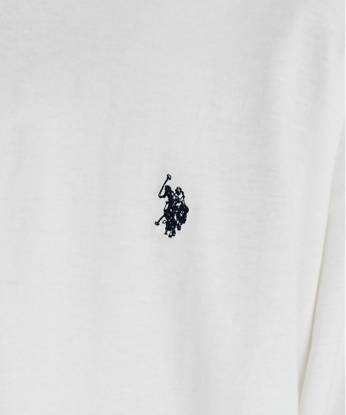 U.S. POLO ASSN.(ユーエスポロアッスン)の「∴WEGO/【26春夏/待望の再入荷!】U.S. POLO ASSN.ワンポイント刺繍ロンT(Tシャツ/カットソー・メンズ・ホワイト系その他5/グレー/ブラック/ホワイト・MEDIUM/LARGE)」の6枚目の写真