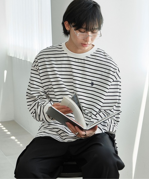 U.S. POLO ASSN.(ユーエスポロアッスン)の「∴WEGO/【26春夏/待望の再入荷!】U.S. POLO ASSN.ワンポイント刺繍ロンT(Tシャツ/カットソー・メンズ・ホワイト系その他5/グレー/ブラック/ホワイト・MEDIUM/LARGE)」の10枚目の写真