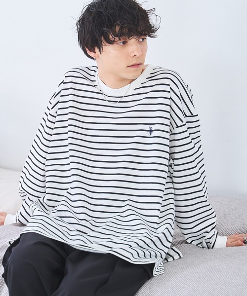 U.S. POLO ASSN.(ユーエスポロアッスン)の「∴WEGO/【26春夏/待望の再入荷!】U.S. POLO ASSN.ワンポイント刺繍ロンT(Tシャツ/カットソー・メンズ・ホワイト系その他5/グレー/ブラック/ホワイト・MEDIUM/LARGE)」の15枚目の写真