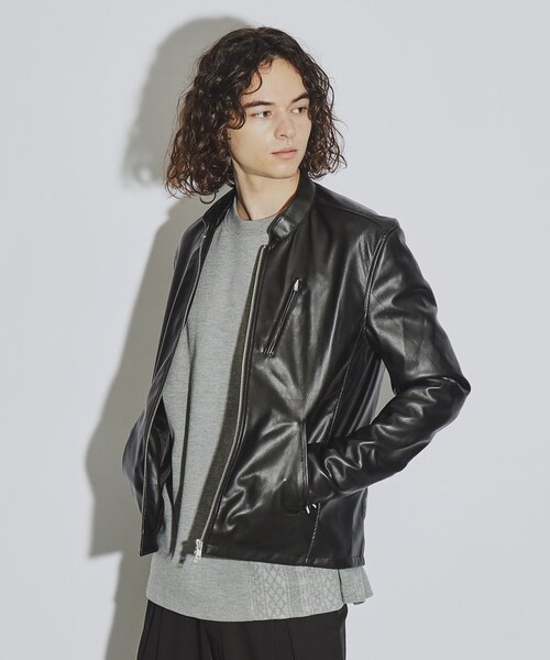 タケオキクチ レザー ジャケット 黒 セール】シンセティックレザー