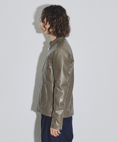 tk.TAKEO KIKUCHI(ティーケータケオキクチ)の「◆シンセティックレザーシングルライダース(ライダースジャケット・メンズ・ブルー系その他/ライトグレー/ブラック/ブラウン系その他・03/04/01/02)」の6枚目の写真