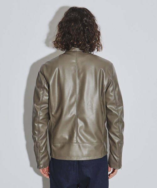 tk.TAKEO KIKUCHI(ティーケータケオキクチ)の「◆シンセティックレザーシングルライダース(ライダースジャケット・メンズ・ブルー系その他/ライトグレー/ブラック/ブラウン系その他・03/04/01/02)」の7枚目の写真