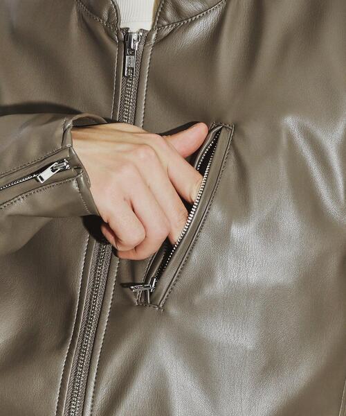 tk.TAKEO KIKUCHI(ティーケータケオキクチ)の「◆シンセティックレザーシングルライダース(ライダースジャケット・メンズ・ブルー系その他/ライトグレー/ブラック/ブラウン系その他・03/04/01/02)」の9枚目の写真