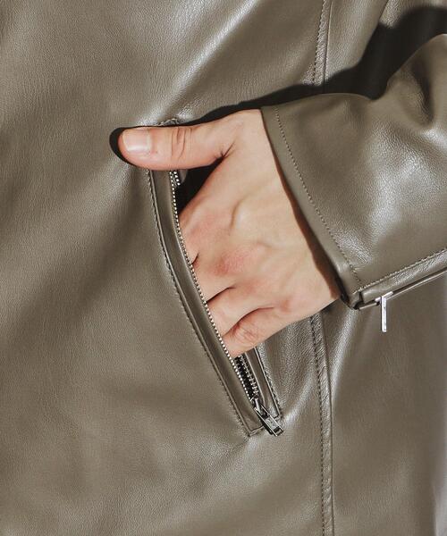 tk.TAKEO KIKUCHI(ティーケータケオキクチ)の「◆シンセティックレザーシングルライダース(ライダースジャケット・メンズ・ブルー系その他/ライトグレー/ブラック/ブラウン系その他・03/04/01/02)」の11枚目の写真