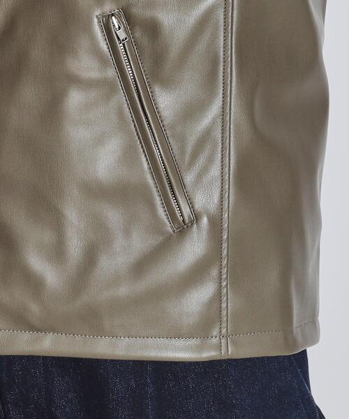 tk.TAKEO KIKUCHI(ティーケータケオキクチ)の「◆シンセティックレザーシングルライダース(ライダースジャケット・メンズ・ブルー系その他/ライトグレー/ブラック/ブラウン系その他・03/04/01/02)」の12枚目の写真