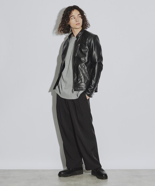 tk.TAKEO KIKUCHI(ティーケータケオキクチ)の「◆シンセティックレザーシングルライダース(ライダースジャケット・メンズ・ブルー系その他/ライトグレー/ブラック/ブラウン系その他・03/04/01/02)」の21枚目の写真