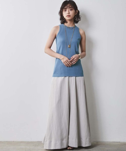 CHIC STYLE（シックスタイル）の「＜大きいサイズ＞アメリカンスリーブタンクトップ シックスタイル（タンクトップ・レディース・ブラック/オフホワイト/ブルー・L/LL/3L/4L/5L）」の8枚目の写真