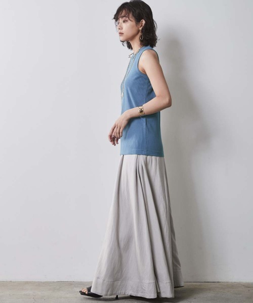 CHIC STYLE（シックスタイル）の「＜大きいサイズ＞アメリカンスリーブタンクトップ シックスタイル（タンクトップ・レディース・ブラック/オフホワイト/ブルー・L/LL/3L/4L/5L）」の9枚目の写真