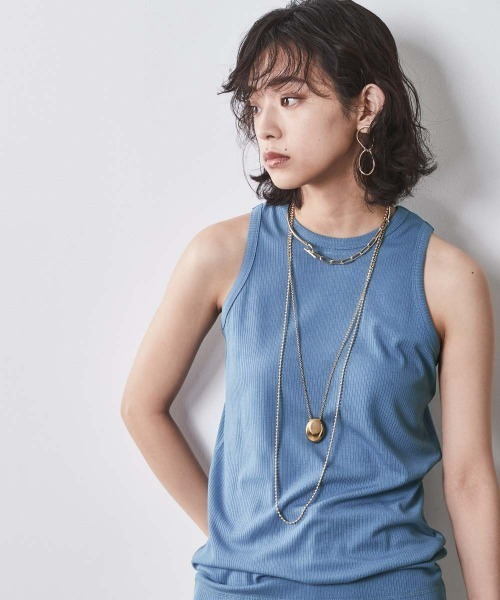 CHIC STYLE（シックスタイル）の「＜大きいサイズ＞アメリカンスリーブタンクトップ シックスタイル（タンクトップ・レディース・ブラック/オフホワイト/ブルー・L/LL/3L/4L/5L）」の11枚目の写真