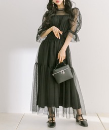 OLIVE des OLIVE（オリーブデオリーブ）の「ドットチュールワンピース