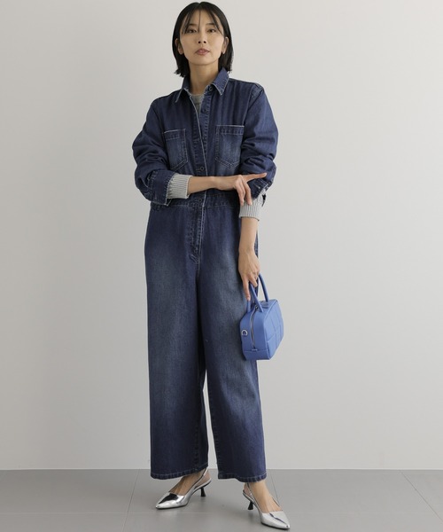 BARNYARDSTORM 開襟オールインワン　ネイビー BARNYARDSTORM（バンヤードストーム）の「BARNYARDSTORM / デニム