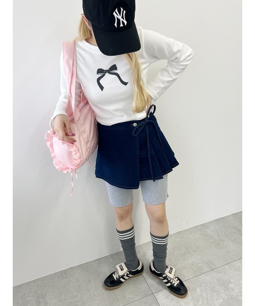 WC(ダブル シー)の「フリルリボンドラムバッグ(トートバッグ・レディース・ピンク/ブラック・FREE)」の15枚目の写真
