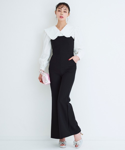 Narcissus（ナルシス）の「デニム/ストレッチオールインワン（つなぎ/オールインワン・レディース・ブラック・FREE）」の2枚目の写真