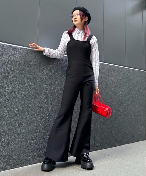 Narcissus（ナルシス）の「デニム/ストレッチオールインワン（つなぎ/オールインワン・レディース・ブラック・FREE）」の14枚目の写真