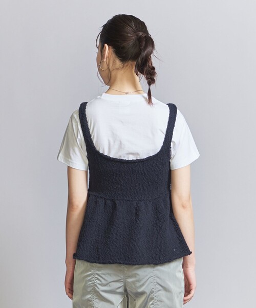BEAUTY&YOUTH UNITED ARROWS(ビューティーアンドユースユナイテッドアローズ)の「コットンナイロンスラブ ギャザーフレア ベスト(ベスト・レディース・ネイビー/オフホワイト/ライトブルー・FREE)」の17枚目の写真