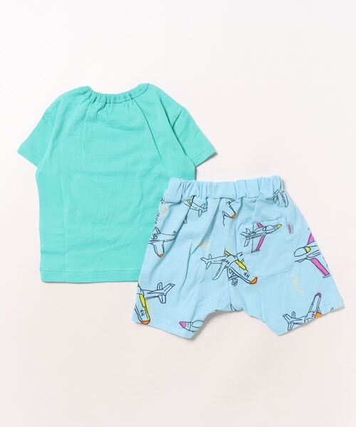 HAKKA BABY（ハッカベビー）の「[ベビー]スカイトリッププリントTシャツパンツセット（Tシャツ/カットソー・キッズ・ブルー/グリーン・80ｃｍ/90cm）」の3枚目の写真
