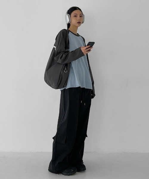 BLACKUP（ブラックアップ）の「[MADE] レッキーカーゴ2WAYバンディングパンツ（カーゴパンツ・レディース・チャコールグレー/ベージュ/ブラック・FREE）」の9枚目の写真