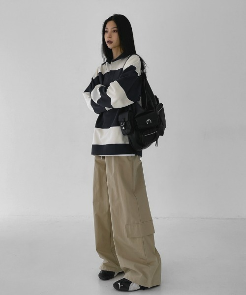BLACKUP（ブラックアップ）の「[MADE] レッキーカーゴ2WAYバンディングパンツ（カーゴパンツ・レディース・チャコールグレー/ベージュ/ブラック・FREE）」の21枚目の写真