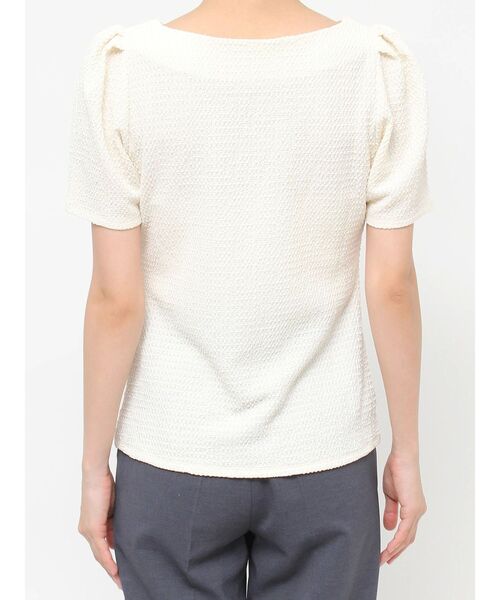 LAGUNAMOON（ラグナムーン）の「クレープカットトップス（Tシャツ/カットソー・レディース・アイボリー/ブラック/グリーン系その他・FREE）」の6枚目の写真