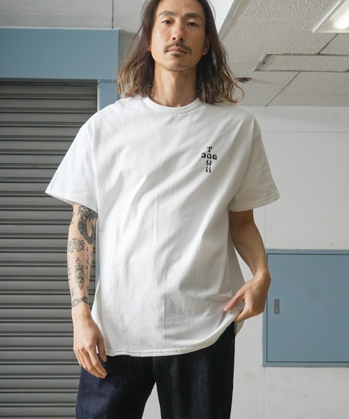 DOGTOWN（ドッグタウン）の「TOKYO S/S T-SHIRTS/ドッグタウン胸ロゴ&バッグプリントスタンダードシルエットTOKYOデザイン半袖カットソー（Tシャツ/カットソー・メンズ・ブラック/ホワイト・MEDIUM/LARGE/X-LARGE）」の7枚目の写真