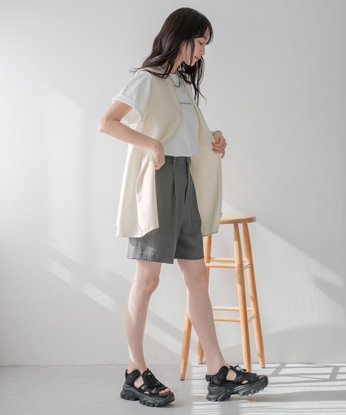 LOWRYS FARM(ローリーズファーム)の「スタイルUPショートパンツ 991948(その他パンツ・レディース・チャコールグレー/ブラック/アイボリー・FREE)」の16枚目の写真