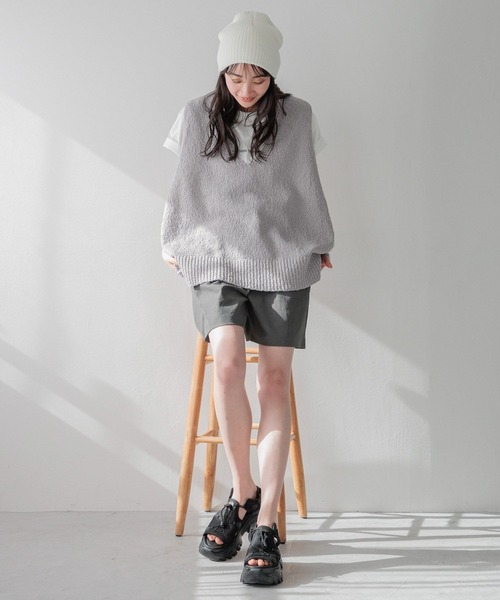 関税・送料込み!【国内発送】SANDRO Flower ショートパンツ sneeuw ／ ストローパイルドローパンツ | はちみせ （83）