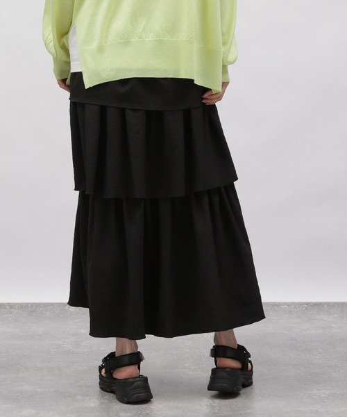 LAKOLE(ラコレ)の「ポコポコティアードスカート / 116530(スカート・レディース・ベージュ/ブラック/ブルー・SMALL/MEDIUM)」の17枚目の写真