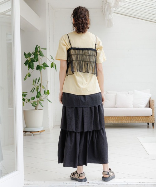 LAKOLE(ラコレ)の「ポコポコティアードスカート / 116530(スカート・レディース・ベージュ/ブラック/ブルー・SMALL/MEDIUM)」の6枚目の写真