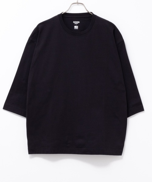 120750.6 ペイント7分袖綿Tカットソー 7.6オンス USAコットン 切替 七分袖 フットボール Tシャツ