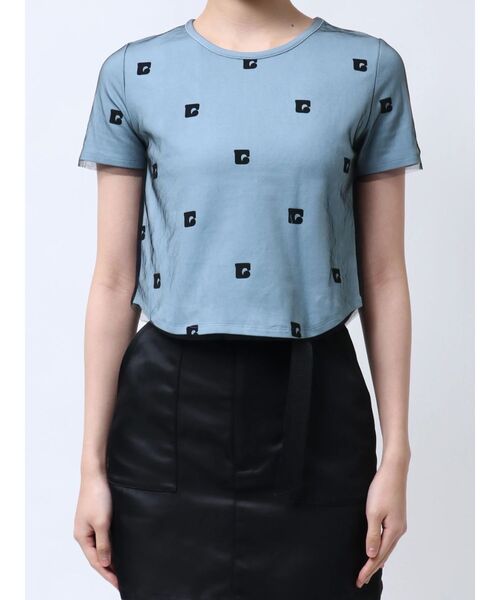 EMODA(エモダ)の「チュールレイヤードトップス(Tシャツ/カットソー・レディース・ブラック/ホワイト/ブルー・FREE)」の12枚目の写真