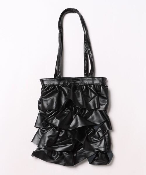 apres jour clair（アプレジュールクレア）の「【apres jour clair×ARIAZ】フリルトートバッグ（トートバッグ・レディース・アイボリー/ブラック/シルバー・FREE）」の8枚目の写真