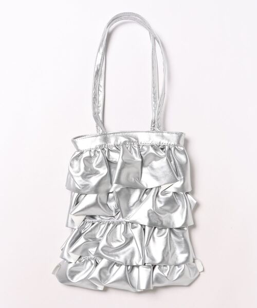 apres jour clair（アプレジュールクレア）の「【apres jour clair×ARIAZ】フリルトートバッグ（トートバッグ・レディース・アイボリー/ブラック/シルバー・FREE）」の7枚目の写真