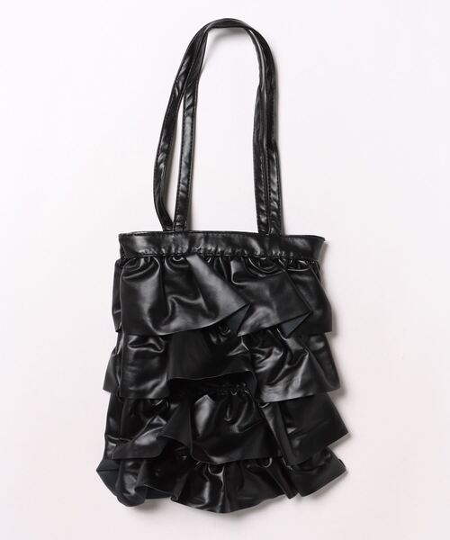 apres jour clair（アプレジュールクレア）の「【apres jour clair×ARIAZ】フリルトートバッグ（トートバッグ・レディース・アイボリー/ブラック/シルバー・FREE）」の6枚目の写真